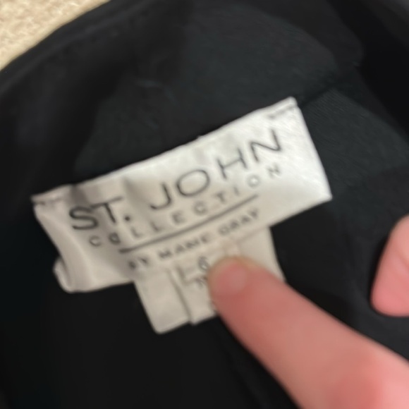 St John Collection By Marie Gray black wool blend trouser pants size 6 - Picture 7 of 8